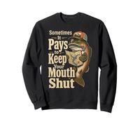 Fishing Trout Keep Your Mouth Shut Funny Angler Gift Sweatshirt