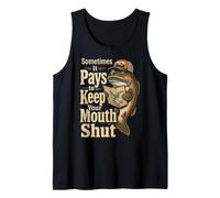Fishing Trout Keep Your Mouth Shut Funny Angler Gift Tank Top