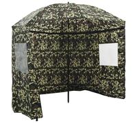 Fishing Umbrella Camouflage 240x210cm Oxford Polyester Tiltable UV Sun Shelter