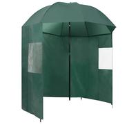 Fishing umbrella Green 220x185cm 8-panel steel frame PVC windows carry bag UVpro