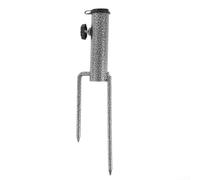 Fishing Umbrella Ground Spike, Dual-Prong Stainless Steel Beach Parasol Holder, Multi-Purpose Ground Fork for Outdoor Sun Umbrellas