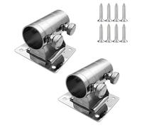 Fishing Umbrella Holder with Screws - 2-Pack Umbrella Support Bracket, Adjustable Clamp for 22-28mm Umbrellas, Durable Fishing Gear Accessory