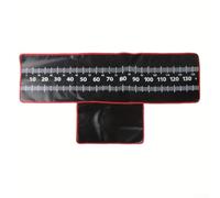 Fishing Unhooking Mat 140x35cm with Built-in Tape Measure for Predator Fish Gentle Padded Knee Pad for Carp Pike and Other Freshwater Species Black Red