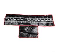 Fishing Unhooking Mat 140x35cm with Tape Measure, Padded Knee Rest & Carry Loop for Predator Fish Care, Black/Red