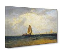 Fishing Upon He Blythe Sand By Joseph Mallord William Turner Canvas Print | Gallery Wrapped 30mm Frame Wall Art | 30x20 inches | Ready to Hang | Classic Picture | Living Room Bedroom Lounge Office