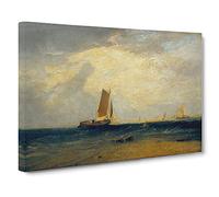 Fishing Upon He Blythe Sand By Joseph Mallord William Turner Canvas Print | Gallery Wrapped 30mm Frame Wall Art | 30x20 inches | Ready to Hang | Classic Picture | Living Room Bedroom Lounge Office