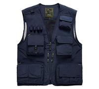 Fishing Vest Pocket Fishing Waistcoat Fly Fishing Vest Large Size S-7Xl Men S Summer Outdoor Fishing Mesh Vest Jacket Man Jungle Tactical Multi Pockets Travel Photography Waistcoats-Navy Blue_7Xl