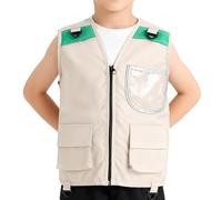 Fishing Vest, Sleeveless Costume Jacket, Multifunctional Jacket | for Parks Zoos Camping Hiking Exploration Trekking Outdoor Activities Role Play