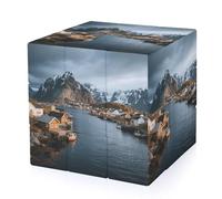 Fishing Village and Fjord Magic Cube,The Original 3x3 Cube,Speed Cube Problem-Solving Brain Teaser,Easy Turning Sensory Puzzle Toy,Sensory Stress Relief Form Fidget Toys
