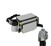Fishing Waist Bag, Waterproof with Adjustable Straps & Belt | Comfortable Thickened,Spray Water Protection,Lightweight ,Multiple Outer Pockets, for Fishing Hiking Running