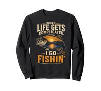 Fishing When Life Gets Complicated Lake Angler Gift Sweatshirt