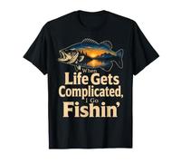 Fishing When Life Gets Complicated Lake Angler Gift T-Shirt