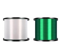 Fishing Wire 1000m Monofilament Nylon Fishing Line 2 Packs Invisible Main Saltwater Accessories(White Green,0.128mm-0.6)