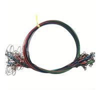 Fishing Wire 125lb Test, 20pcs Heavy Duty Saltwater Leader with Snap and Swivel, Anti and for Enhanced Performance (Mixed Color)