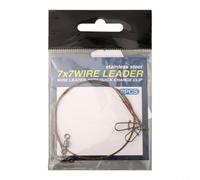 Fishing Wire Leader 2pcs with Snap & Swivels for All Your Fishing Adventures (30cm 18kg)