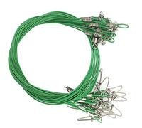 Fishing Wire Leader Trace 100LB: 20pcs Stainless Steel Pike Fishing Leader Line Rig