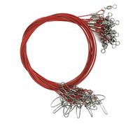 Fishing Wire Leader Trace 100LB: 20pcs Stainless Steel Pike Fishing Leader Line Rig