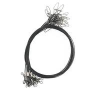 Fishing Wire Leader Trace 100LB: 20pcs Stainless Steel Pike Fishing Leader Line Rig