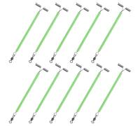 Fishing Wire Leader Trace, 50pcs Luminous Tube Balance Rigs with Rolling Swivels T-Shape 3 Way Arm Connector Stainless Steel Fishing Lure Leaders Line Making Tackle for Surf Saltwater Freshwater Gear