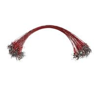 Fishing Wire Leader Trace with Swivel Snap Steel 100pcs Red