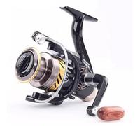 Fishing Wire Lua Spinning Reel Double Rocker Handle Metal Stainless Steel Anti-frying Line Sea Rod Iso Fishing Long-distance Casting Sea Rod Wheel Fishing Reel Fishing Line(Single Swing Arm,4000)