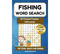 Fishing Word Search: 80 Large Print Puzzles for Relaxation & Brain Fun (Large Print Word Search Series)