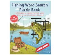 Fishing Word Search Puzzle Book: 55 Large Print Puzzles, 500+ Fish-Themed Words - Fun & Relaxing Brain Games for Adults: Relaxing Fish-Themed Word ... with 500+ Words - Perfect Gift for Anglers
