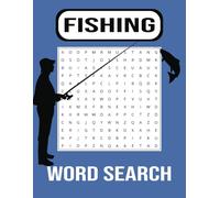 Fishing Word Search: Shaped Word Search | Easy to Read Print | 8.5x11 inches | 35 puzzles