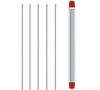 Fishing Worm Baiting Needle Tool Stainless Steel 20cm Long Hollow Design for Hook Baiting 5 Piece Package