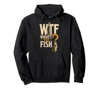 Fishing WTF Where's The Fish Funny Angler Humor Gift Pullover Hoodie