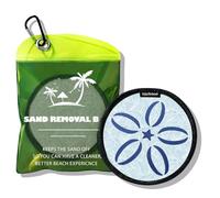 FishingDino Beach Sand Remover Wipe Mitt - Natural Corn-Starch Sand Removal Eraser Bag for Family, Kids & Women | Travel Essential for Beach, Cruise, Pool, Honeymoon, Summer Vacation, Blue Star