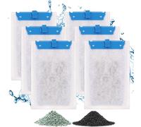 fishkeeper 6 Pack Medium Filter Cartridges Compatible with Tetra Whisper Bio-Bag Filters Replacement Filter Cartridges for Whisper Filters 10i / IQ10 / PF10 and TetraFauna ReptoFilter(Ready to Use)