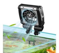 fishkeeper Aquarium Chiller Fan - 3600 r/m Powerful Wind Quiet Fish Tank Cooling Fan, 5 Speeds, 3 Timer Modes, 180° Wide Angle Adjustable Aquarium Cooler Fan with Smart Controller (4W, 1 Head)