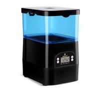 fishkeeper Automatic Fish Feeder for Pond - Weather-Resistant and Tip-Proof Design Precision Feeding for Vacation Dispenser with Timer, Outdoor Koi Fish Feeder, 2.8L LCD Display (Blue)