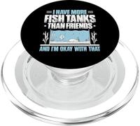Fishkeeper More Fish Tanks Than Friends Aquaristics Aquarist PopSockets PopGrip for MagSafe