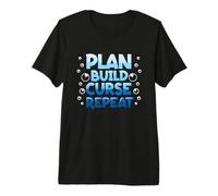 Fishkeeping Plan Build Curse Repeat Aquascaping Premium T-Shirt