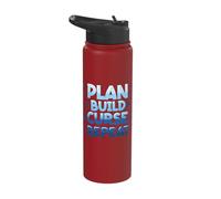 Fishkeeping Plan Build Curse Repeat Aquascaping Stainless Steel Insulated Water Bottle