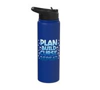 Fishkeeping Plan Build Curse Repeat Aquascaping Stainless Steel Insulated Water Bottle