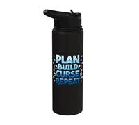 Fishkeeping Plan Build Curse Repeat Aquascaping Stainless Steel Insulated Water Bottle