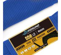 FISHLUND Paracord 550 lb, 7 Strand Paracord Rope 250ft 4mm, Nylon Parachute Cord for Camping, Royal Blue