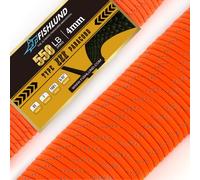 FISHLUND Reflective Paracord 550 lb, 7 Strand Paracord Rope 100ft 4mm, Nylon Parachute Cord for Camping, Neon Orange