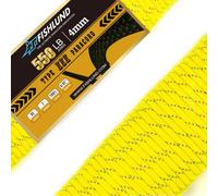 FISHLUND Reflective Paracord 550 lb, 7 Strand Paracord Rope 250ft 4mm, Nylon Parachute Cord for Camping, Neon Yellow