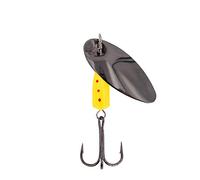 FISHN Black Spinner 14.5gr, 4.8cm - The ultimate spinner for fishing for pike, salmon, pikeperch, trout, perch (Flash Yellow)