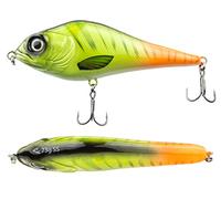 FISHN Jerkbait - Weight: 73g - Length: 15cm, Wobbler, Artificial Lure with Mustad Hooks, Fishing Lure for Pike, Perch, Trout (Lemon)