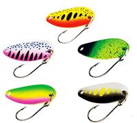 FISHN Spoon Set - Gallo, weight: 2 grams, length: 2.8 cm, trout bait, bait for fishing, char and perch (5 pieces)