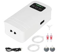 Fishnanny Battery Powered Aquarium Air Pump, Rechargeable USB Air Pump Aquarium Silent, Cordless Electric Airpump Portable for Outdoor, Emergency & Anywhere, 4W 6W Adjustable Flow for Tanks ≤800L