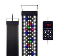 Fishnanny Ultra Bright Fish Tank Light 6Row, IP68 Waterproof Aquarium Light | Led Aquarium Lights with Memory Function, One-Click Startup 24/7 Natural Light, DIY 9 timer, 10 Brt