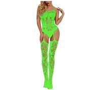 Fishnet Bodystocking Lingerie for Women,Sexy Fishnet Bodysuit One Piece Slutty Erotic Hollow Out Babydoll Floral Mesh Perspective Nightwear Underwear Nightie for Sex UK Sale Clearance