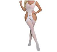 Fishnet Lingerie for Women Women's Sexy Hollow-Out Fishnet Bodysuit Spaghetti Strap Crotchless Backless Leotard Seductive Lingerie for Bedroom Nights & Party Wear