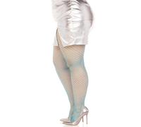 Fishnet Tights with Elastane for Women Leg Avenue Bleu 1X/2X
